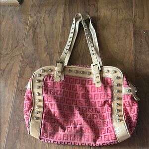 Fendi Pink and Tan Women's Bag